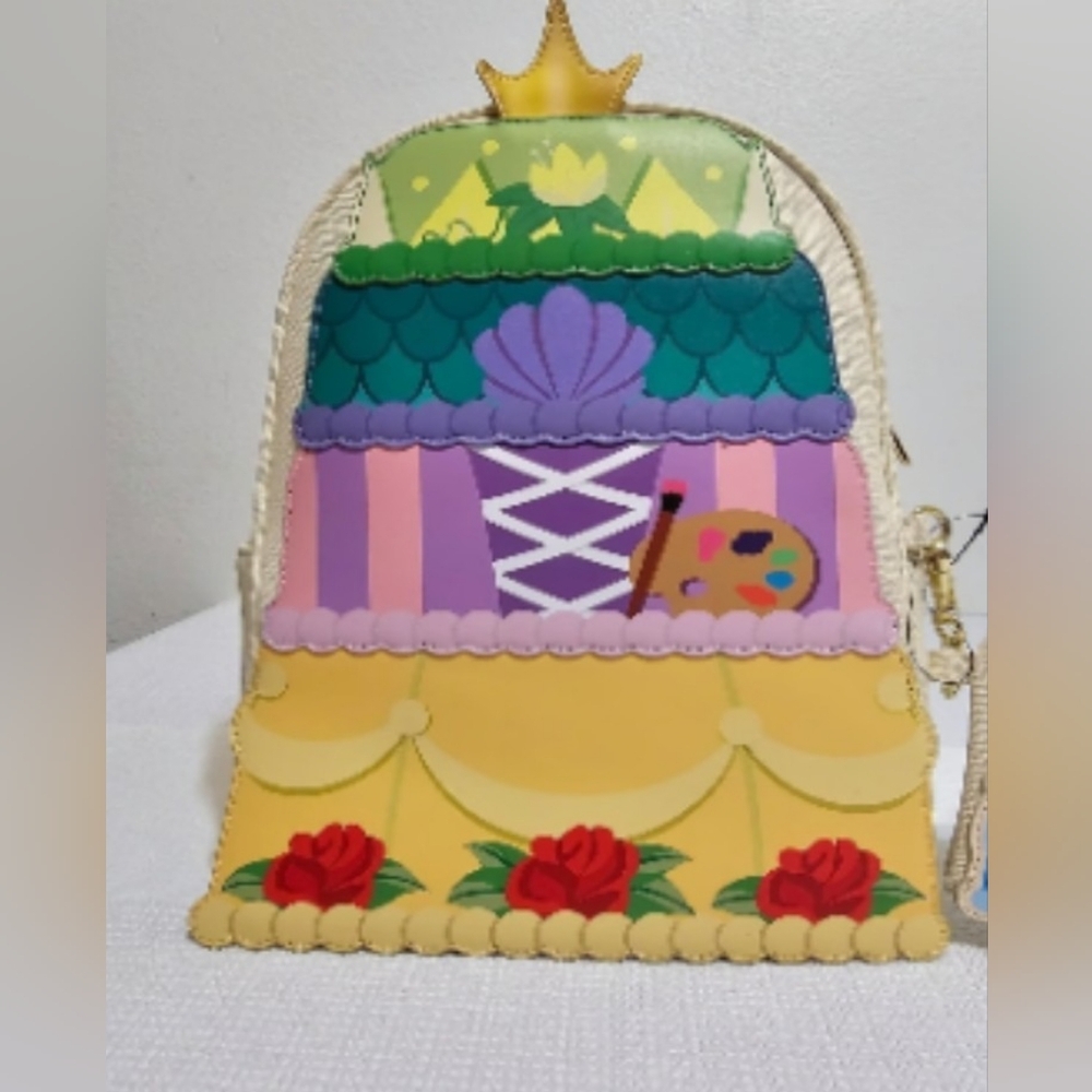 Loungefly Disney Princess Cake Mini Backpack and Coin Purse